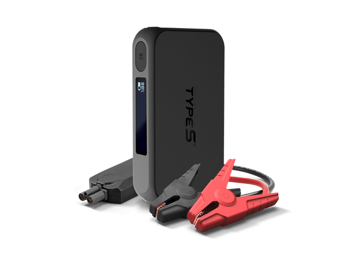 TYPE S 12V 6.0L Battery Jump Starter with Built-in USB-C Cable & LCD  Display and 8,000mAh Qi Power Bank-AC532671