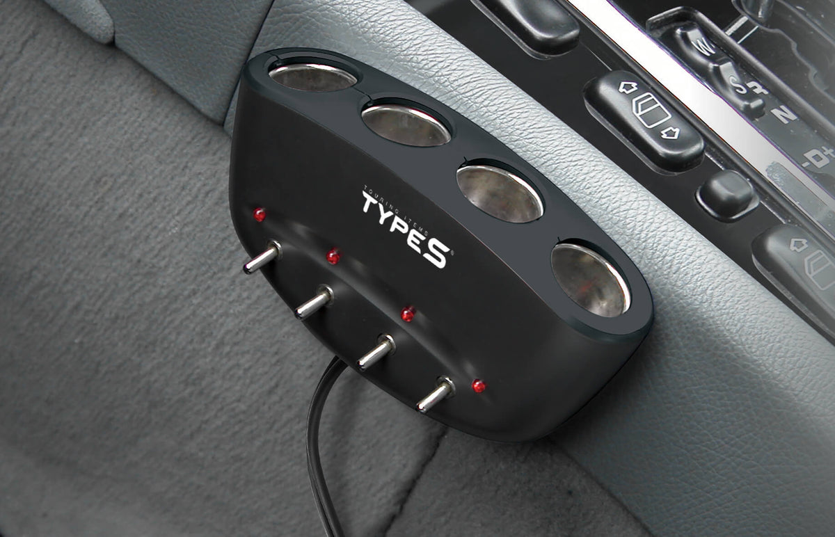 12V Splitter & Extender - 4 Way Automotive Socket Extender AC02165-1 ...