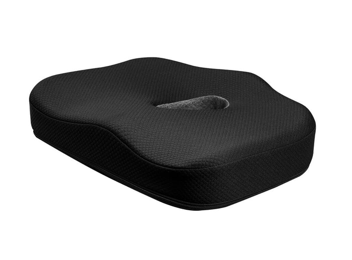 Type S Smoothing Premium Comfort Memory Foam Seat Cushion - Ergonomic Back Pain Relief for Coccyx Tailbone Sciatica Back Pain Relief for Office