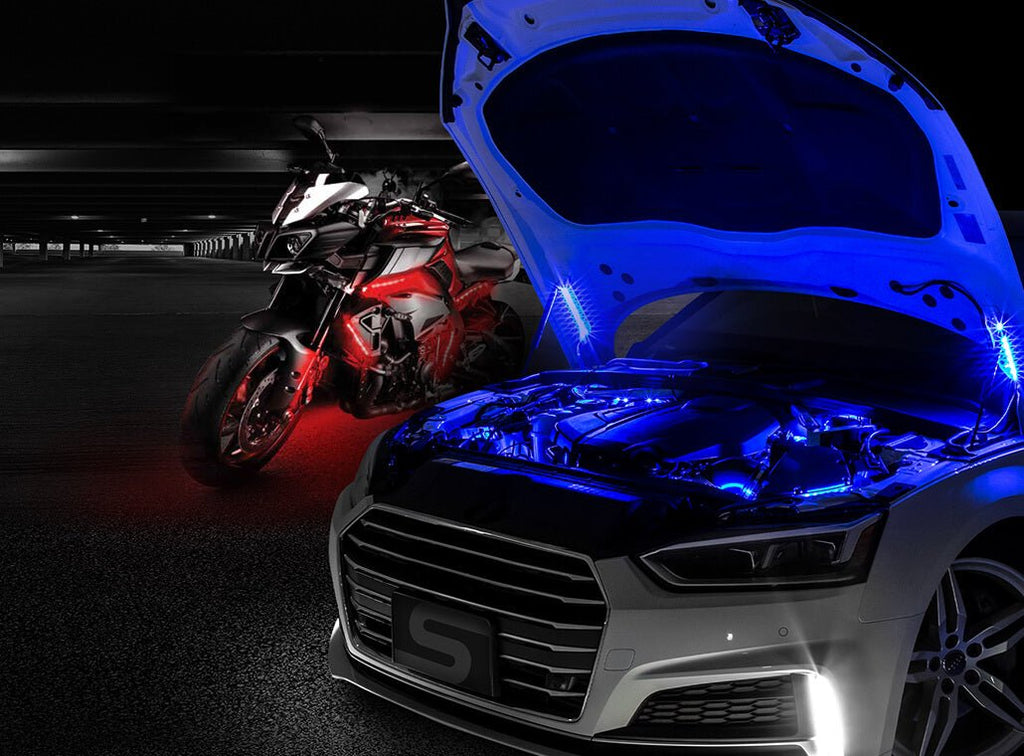 Smart Motorcycle LED Lights - Best App Controlled Engine Bay LED Light Kit  - LM57363